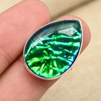 Blue Australian Triplet Opal Excellent Gemstone Solid 925 Silver Handmade Ring For Her