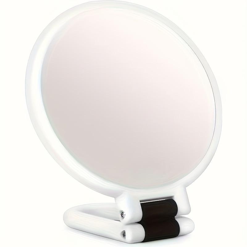 

Косметическое зеркало с 30-кратным увеличением, ручное двустороннее складное зеркало, одно увеличительное стекло и одно стандартное стекло, вращающаяся на 360 градусов регулируемая ручка