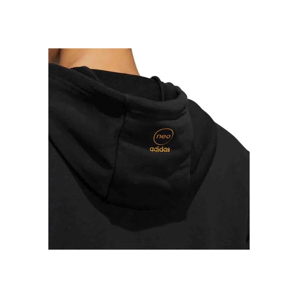 Adidas Neo Sporty Casual Series Alphabet Cartoon Print Hoodie Men Tops Black IA6806