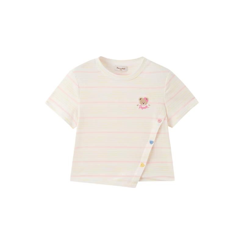 PawinPaw Girls Cartoon Bear Short Sleeve T-shirt 110