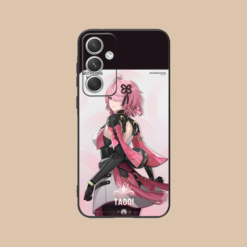 Wuthering Waves Taoqi Mobile Phone Case for Samsung Galaxy S25 S24 S23 S22 S21 S20 Note20 Plus FE Ultra Colorful Cover Luxury