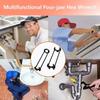 Multifunctional Basin Faucet Wrench – 4-Jaw Hex Plumber's Wrench for Under-Sink Use, Suitable for Bathroom & Kitchen