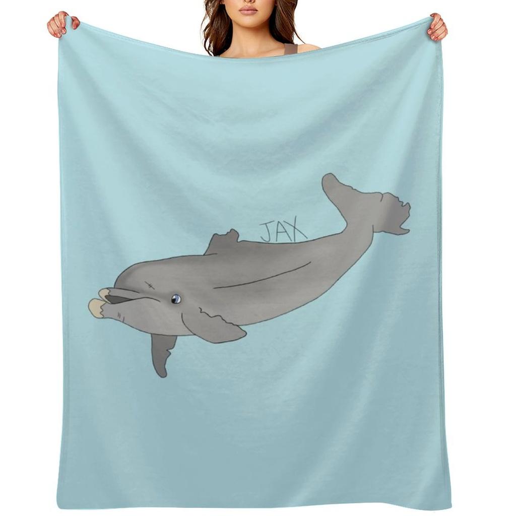 Jax Dolphin Throw Blanket Designers Cosplay Anime Blankets and Throws Giant Sofa Blankets
