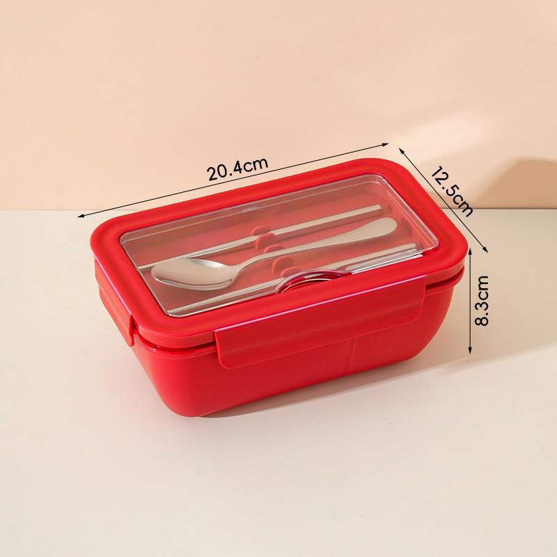 Microwave-Safe Bento Box With Leakproof Lid Dual Compartment Office Lunch Student Meal Prep Travel