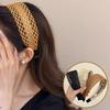 Bohemian Style Wide Woven Headband Straw Braided Headband  Women Daily Hair Styling