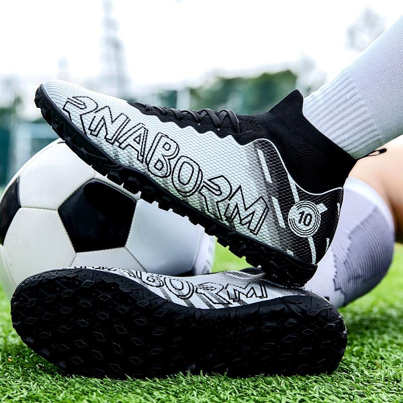 Herren-/Damen-Fußballschuhe Gummi Weiche Sohle Kurze Stollen Kunstrasen Jugendliche Kinder Fußballschuhe