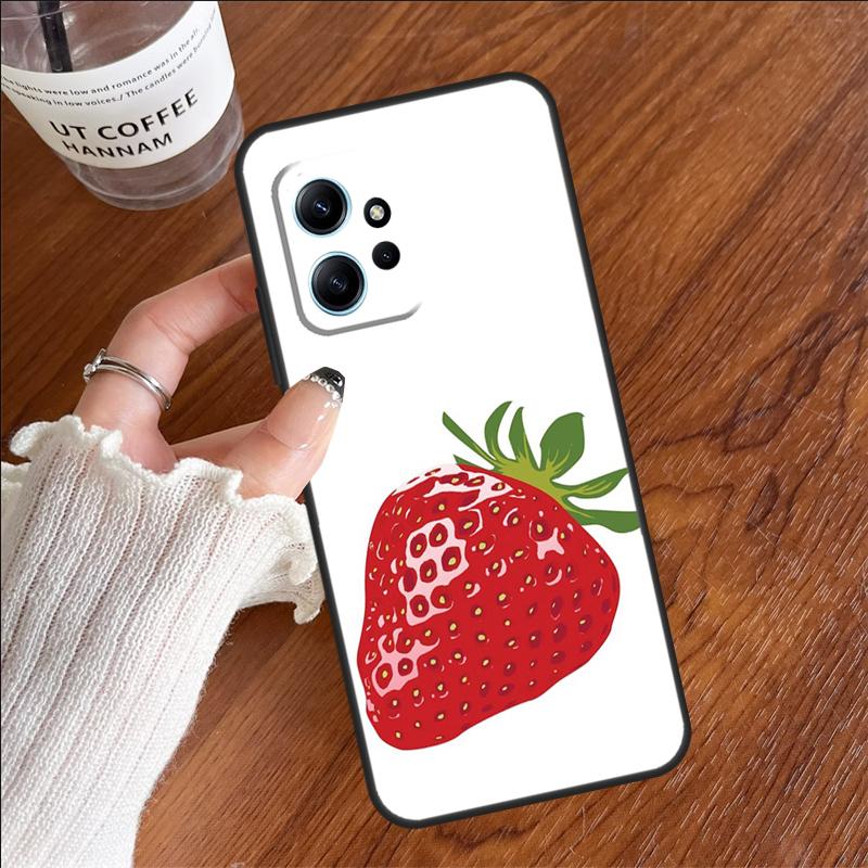 Strawberry Case For Xiaomi Redmi Note 14 Pro 13 12 11 10 15 Pro Plus Redmi 13 C 15 10C 12C 14C 15C Cover