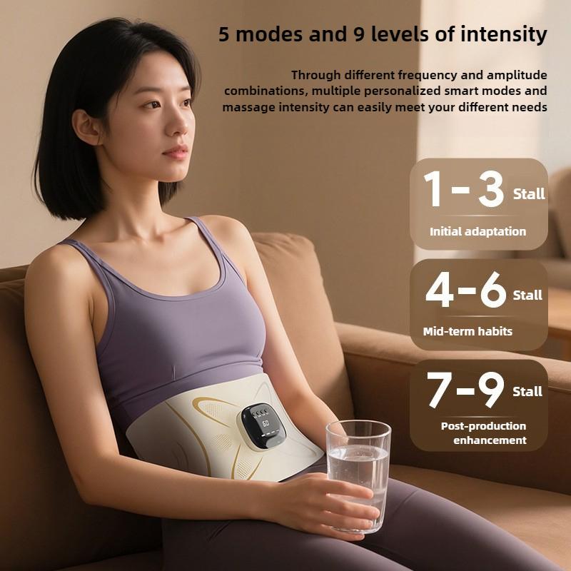 Sports Sweat Belt Micro Current Hot Compress Waist Massage Instrument EMS Pulse Full Combustion Waist and Abdominal Massager