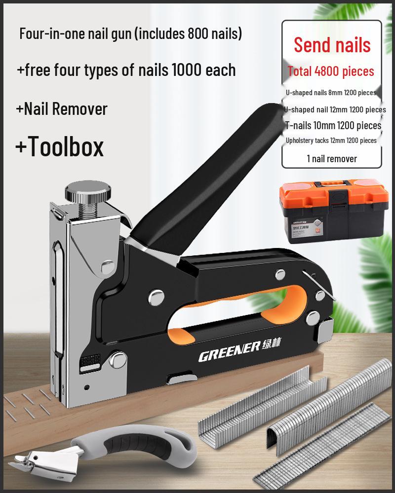 Martin Manual Nailing Gun, Staple Gun & Air Nailer for Woodworking - Household U-Shaped Stapler