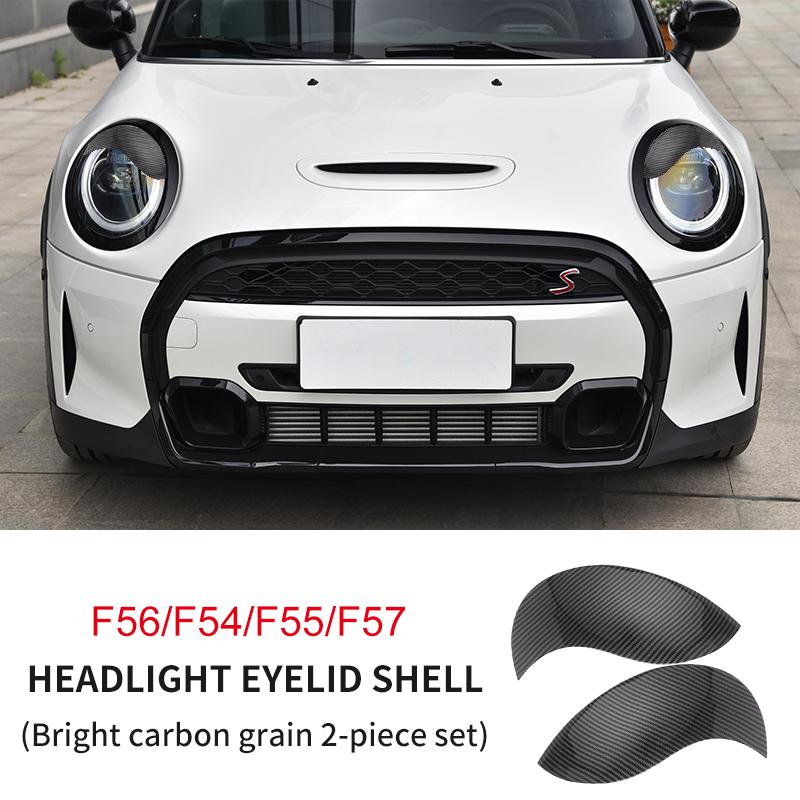 ABS Glänzend Und Matt Schwarz Farbe Wütendes Augenlid Für MINI Cooper F65 F66 F54 F55 F56 F57 R55 R56 R57 R58 R59 Auto-Scheinwerferaufkleber
