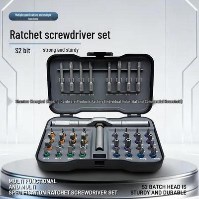 42-in-1 Portable Ratchet Screwdriver Set with S2 Steel Bits - Multi-function Household Tool Set