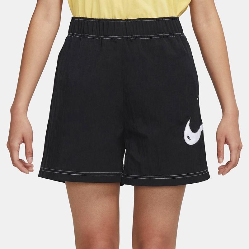Nike Sportswear Swoosh Women's Woven High-Rise Shorts Black DM6753-010