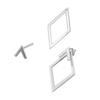 Minimalist Diamond Stud Earrings High Quality Copper Diamond Earrings with Double Layer Design for Gatherings