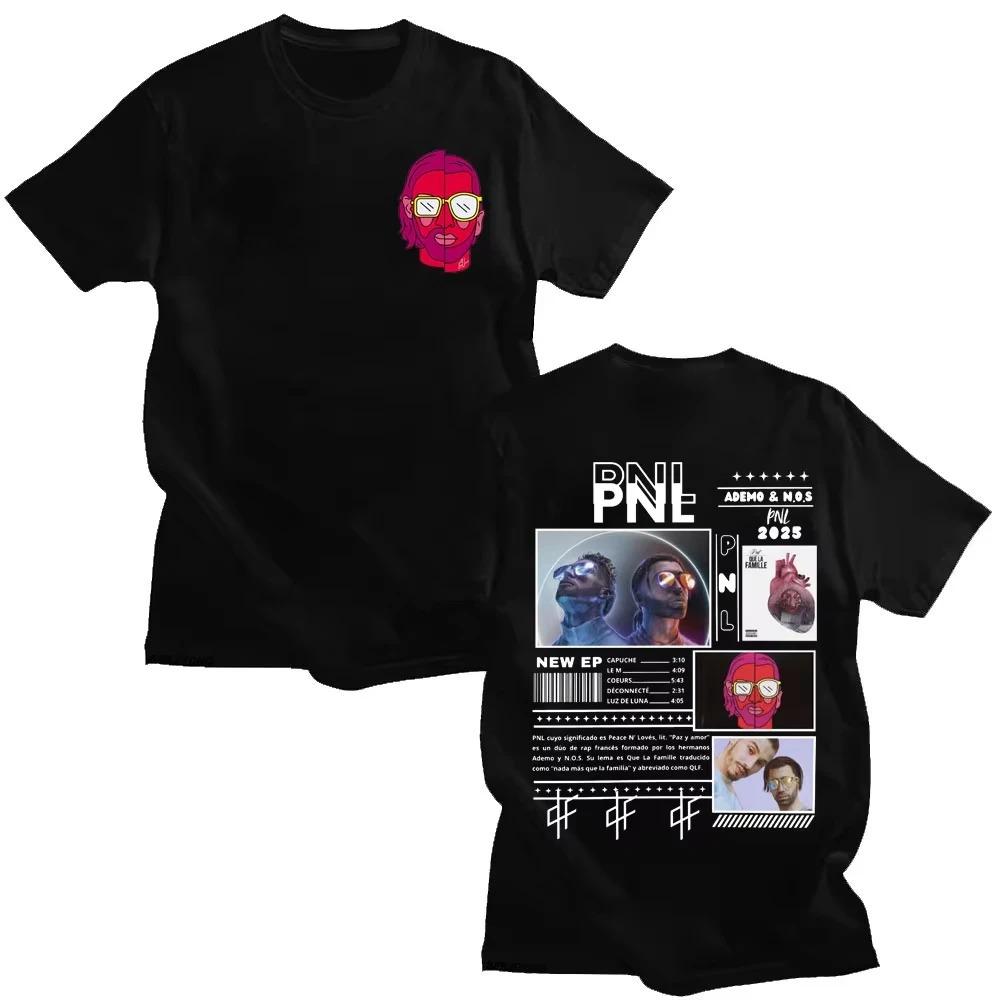 PNL French Rapper Le Monde Chico Album Graphic TShirt Unisex Cotton Short Sleeve Hip Hop Fashion Streetwear TShirt