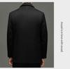 Men's Winter Mid-Length Wool Coat with Detachable Down Liner - Luxury Business Lapel Outerwear