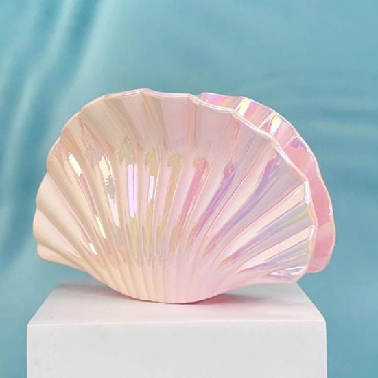 Hair Clip Gradient Color Hollow Design Shell Shape Hair Claw Plastic Resin Material Strong Grip Back Head Hair Claw