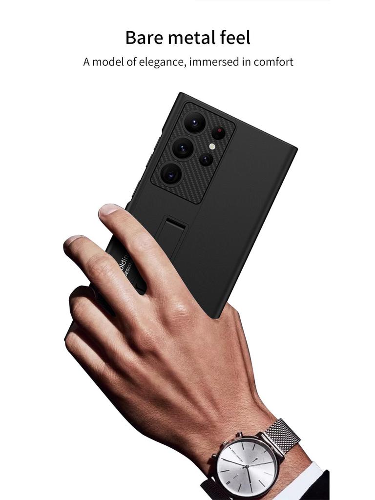 Kryt Samsung S23 Ultra s plným krytím proti pádu s kreativním stojánkem