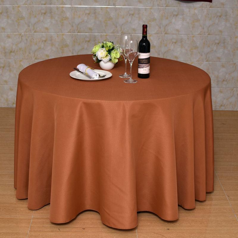 Advertising Exhibition Tablecloth Tablecloth Round Table Skirt Skirt Plain Weave Solid Color Zhu Wenwei Gauze Material Round Tablecloth