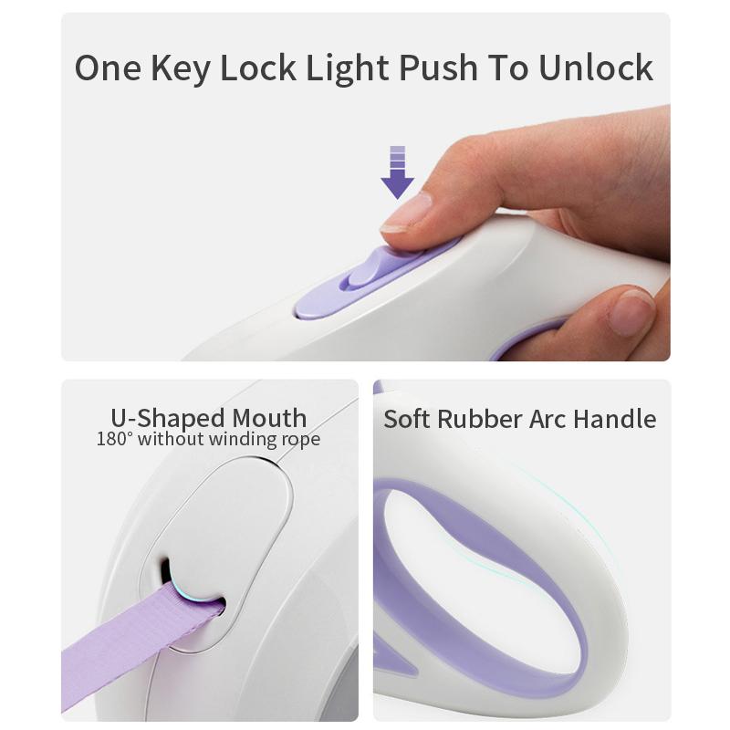 5m Luminous Durable Dog Leash Automatic Retractable Nylon Cat Lead Extension Puppy Walking Running Lead Roulette For Dogs