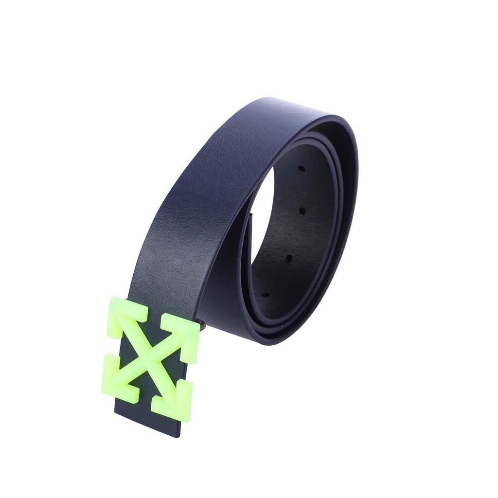 Off White Mens Rev Fluo Arrow Leather Belt