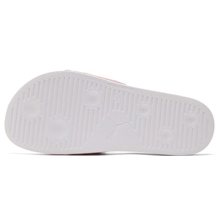 Puma Leadcat Thick Sole Comfortable Versatile Slide Sandals Unisex Sandals White Pink 382078-02