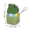 Rechargeable Frog Shaped Anxiety Relief Toy with Light and Sound Effects USB Charging Stress Reliever Keychain for Desk Home Office School
