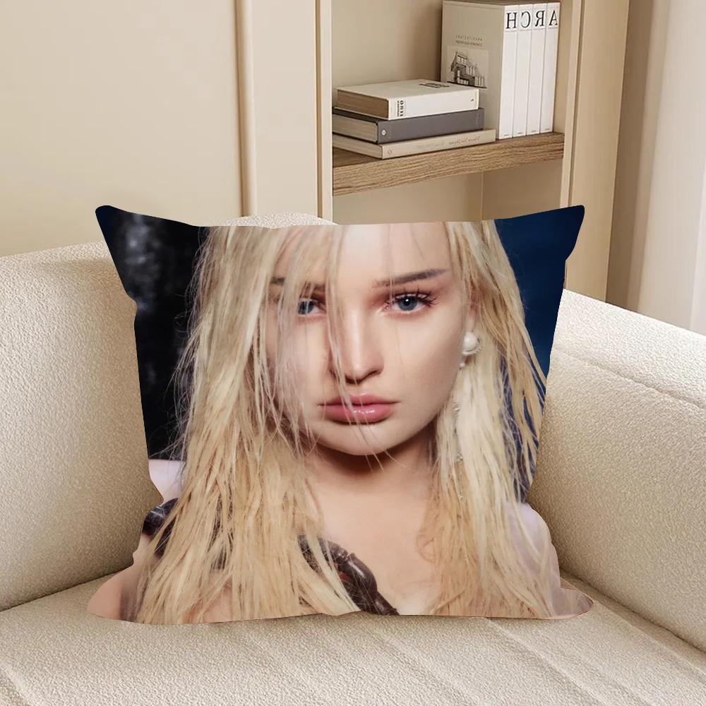 Singer Kim Petras Don't Lie Single Pillow Case Square Double-Sided Printing Short Plush Sofa Cushion Cover Bedroom Bedside