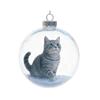 Cute Cat Christmas Ball Ornament 3D Animal Clear Plastic Ball Xmas Tree Ornaments