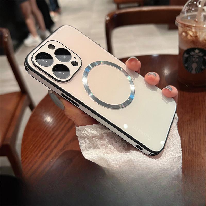 

Подходит для iPhone16Promax Градиентное стекло Магнитный абсорбирующий Чехол для мобильного телефона Mate70 Apple 15 Защитная пленка для объектива Полная упаковка P70