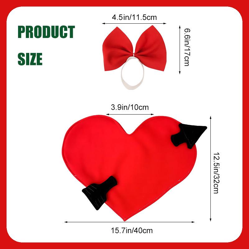 Cupid Heart Porch Goose Outfit - Valentine’s & Halloween Yard Decoration