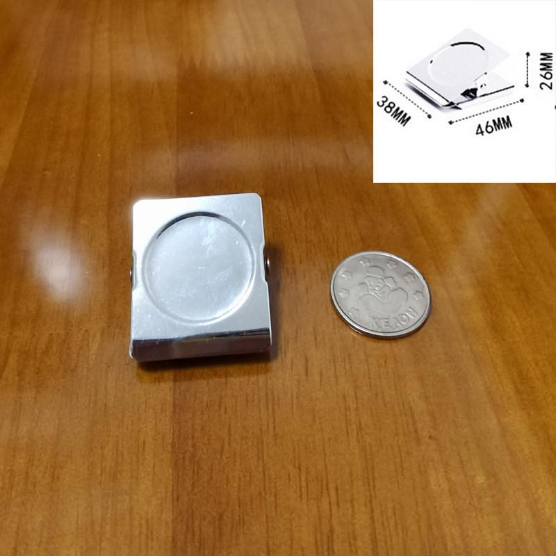 Strong Metal Magnetic Square Clip for Tickets and Documents