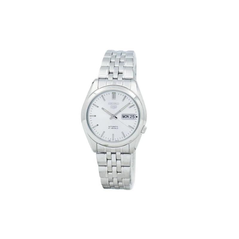 SEIKO No. 5 series waterproof luminous date display Automatic Steel Strap men s watch white dial SNK355K1 серебряный