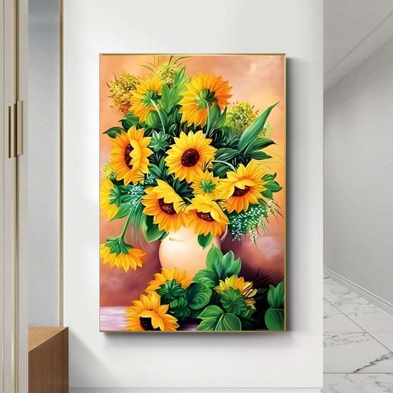 5D DIY Flower Leaves Pattern Diamond Art Vibrant Color Colorful Resin Adult Kids Rhinestones Painting Home