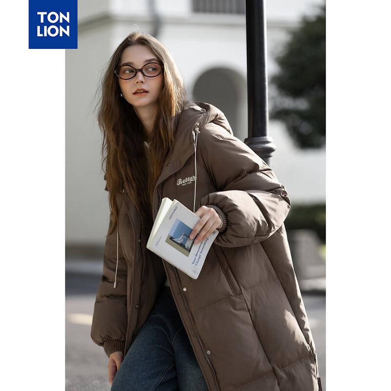 

TonLion Women s 2025 Winter Hooded Ultra-Long Down Jacket L
