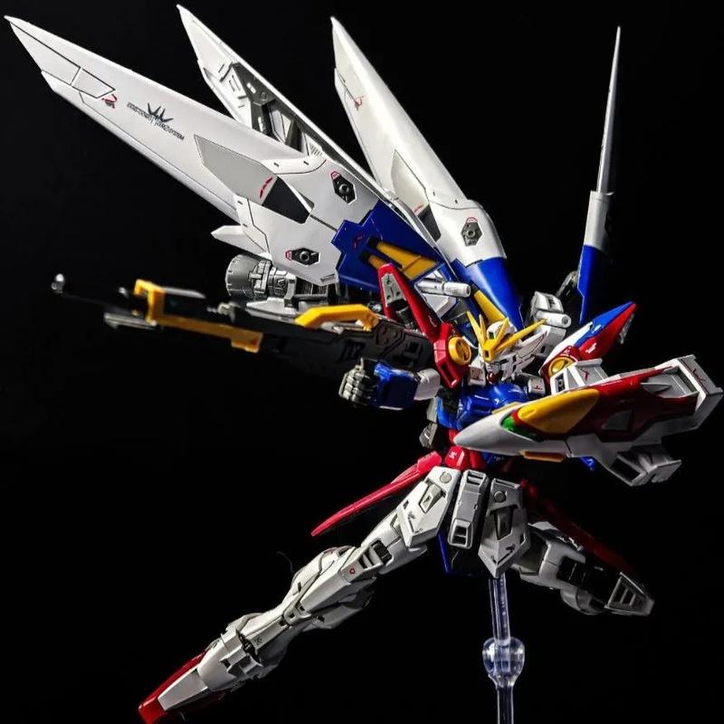 RG 1/144 Transformable Wing Zero Gunpla Assembly Model Kit Mobile Suit Action Figure With Glow-In-The-Dark Effect Boys Toy Gift