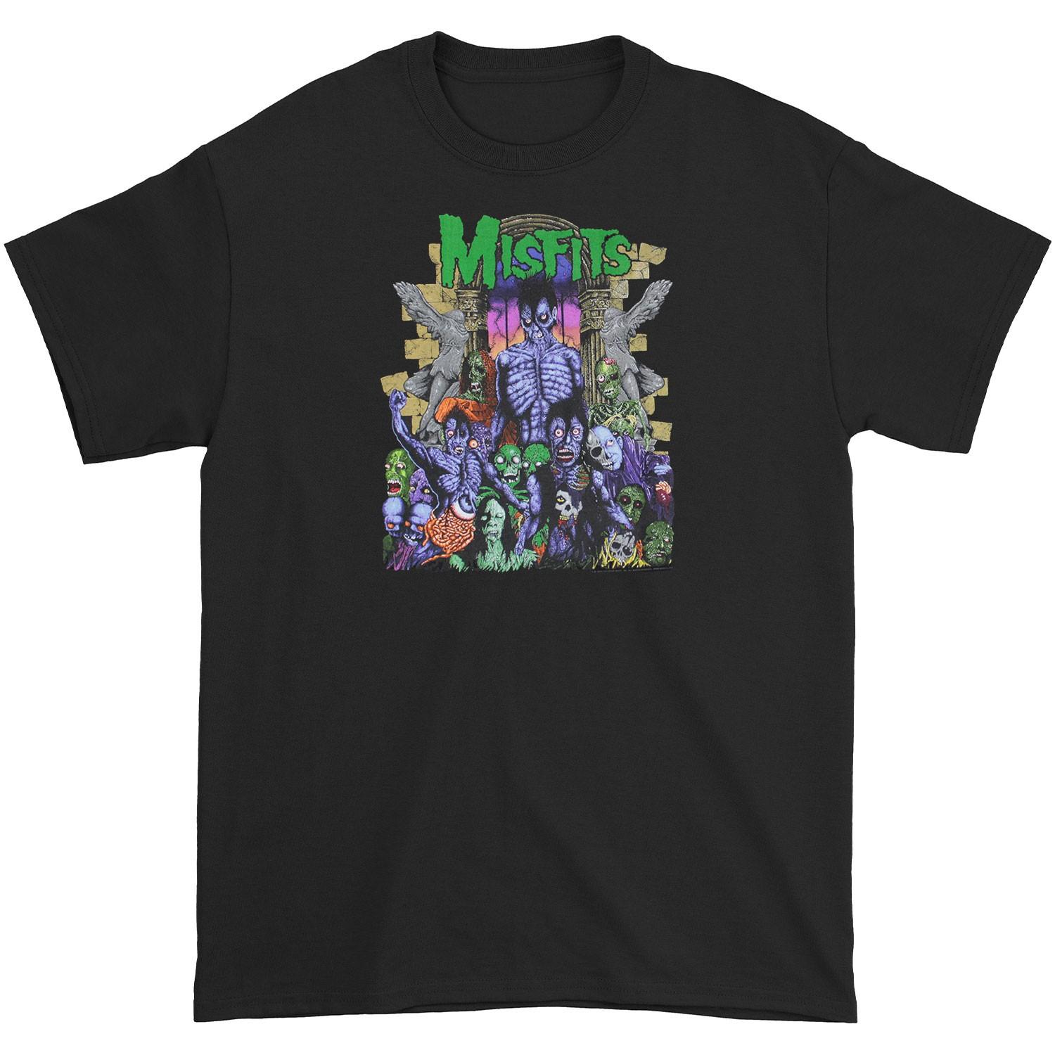 Men s Misfits Earth AD Color T-shirt Large Black L