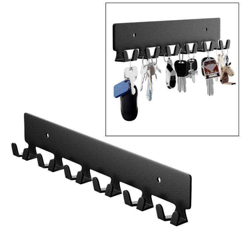 2pcs Wall Mount Key Holder with 12 Hook Space Saving Key Storage Rack Keychain Organizers for Corridors or Office Use
