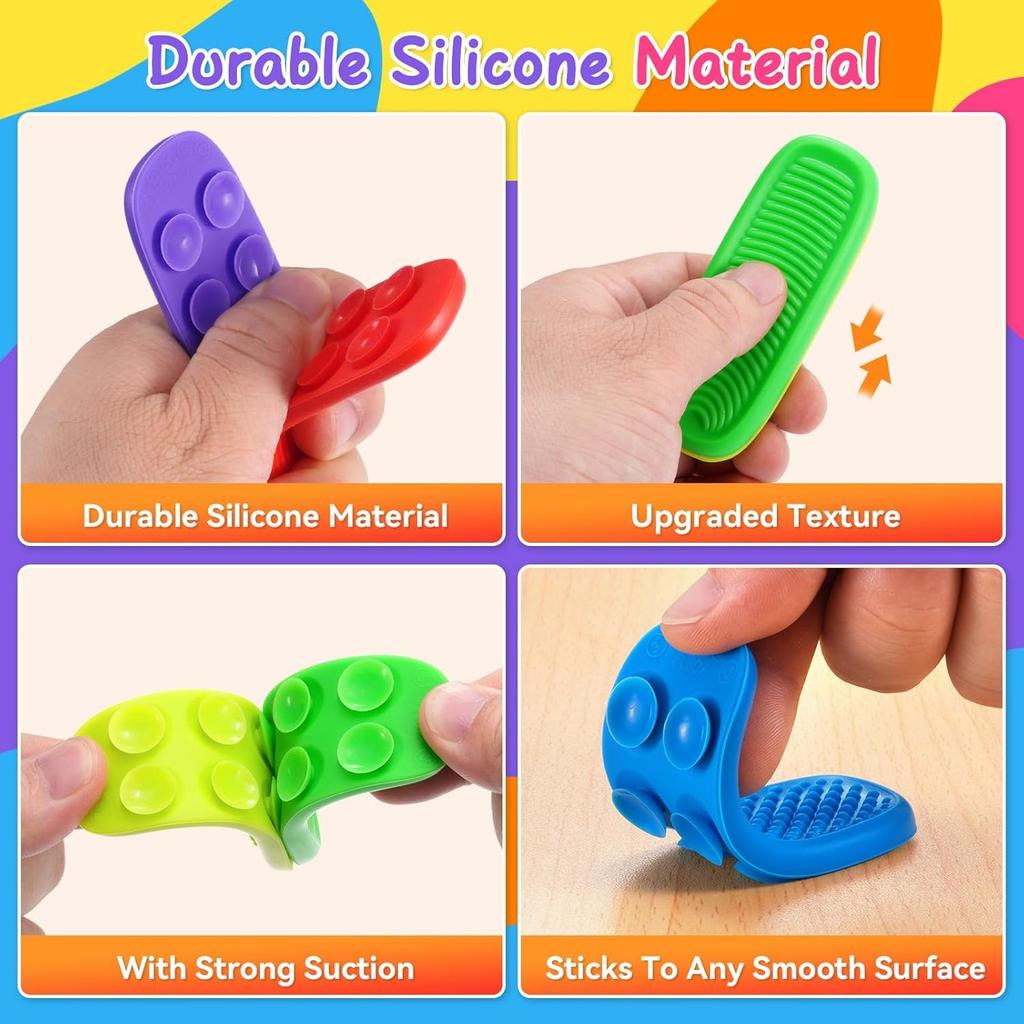 Sensory Fidget Toys for Kids Adults 8 Pack Sensory Strips for Autism ADHD and Anxiety Relief Fidgets Calm Strips Desk Toys