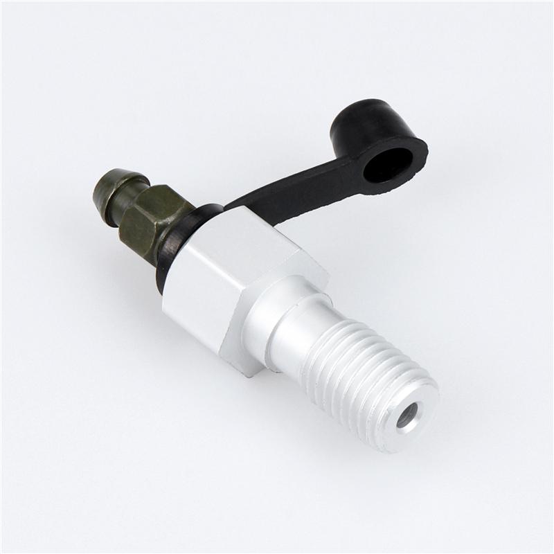 M10x1.25mm Motorcycle Brake Caliper Single Banjo Bolt & Bleed Nipple/Screw Nipple with Aluminum Dust Cap Motorcycles Universal