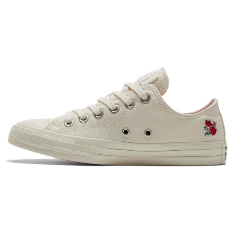 Converse Chuck Taylor All Star Low Women s Cream Yellow Embroidered Bouquets A05196C 39