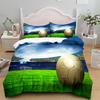 Football Duvet Cover Set 3D Soccer Printed Boys Teens Bedding Set Sports Theme Double Queen King Size 2/3pcs Comforter Cover
