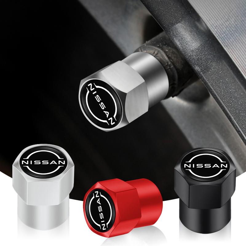 Car Wheel Tire Valve Caps Tyre Rim Stem Covers Car Dustproof Tire Cap For Nissan Juke Leaf Qashqai Patrol Pathfinder X-Trail Ni