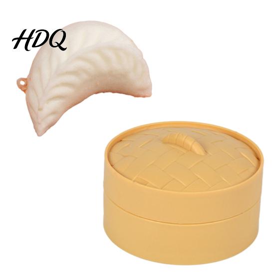 Palm-sized Stress Reliever Chinese Food Squeeze Toy Slow-Rising TPR Steamed Bun Dumpling Roll Fidget
