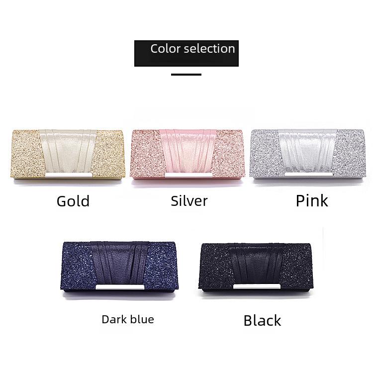 2024 Summer Sequin Pleated Evening Shoulder Bag