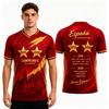 Spanien Meister 2010 2026 Tribut Trikot Rot Gold Fußball Fan Shirt Unisex Kurzarm Fußball Sport Geschenk Familien Matching Y2K
