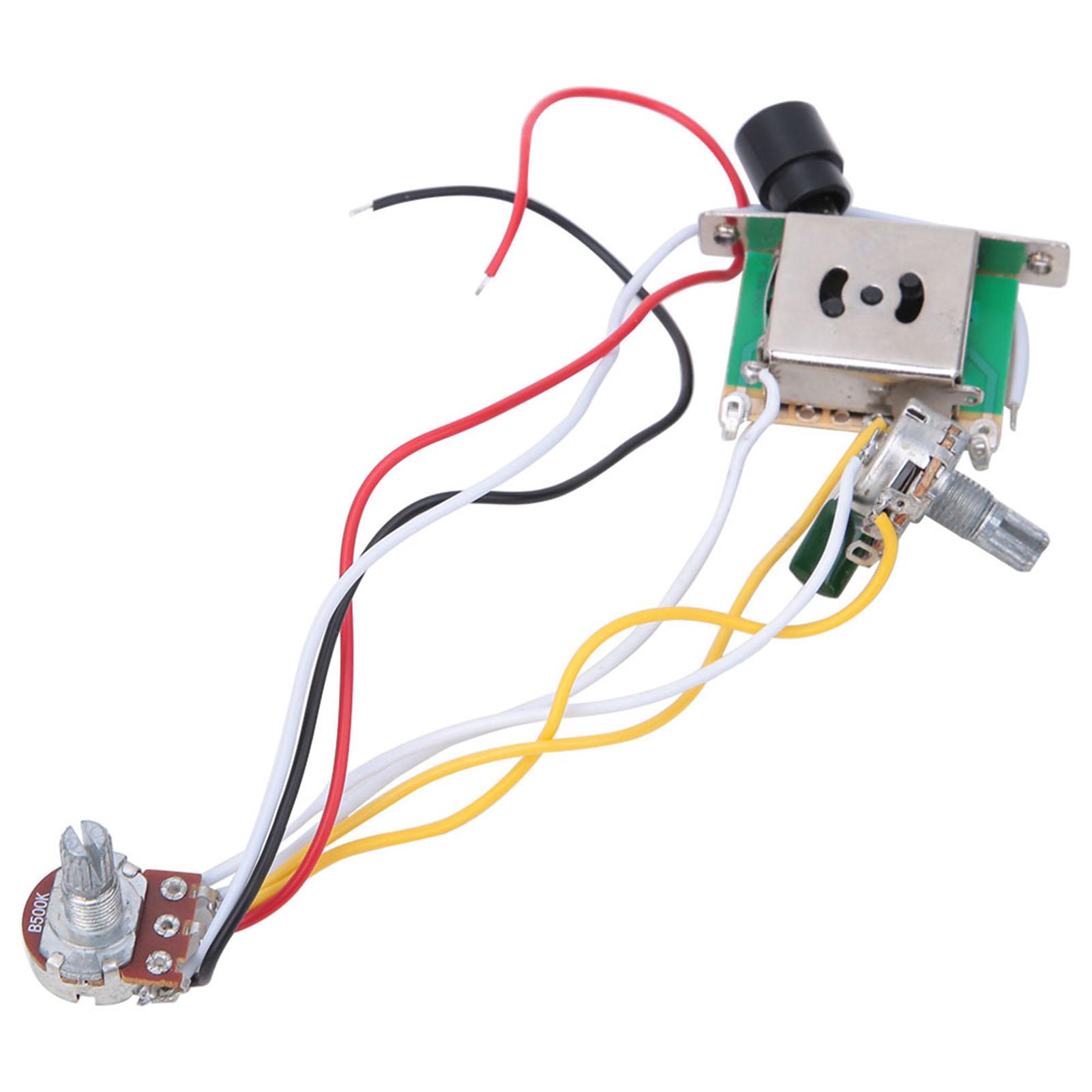 

Guitar Wiring Harness Electronics Kit 500K Potentiometer Musical Instrument Accessories