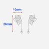 Real 925 Silver Hollow Butterfly Short Tassel Stud Earrings For Women Classic Fine Jewelry Light Luxury Accessories
