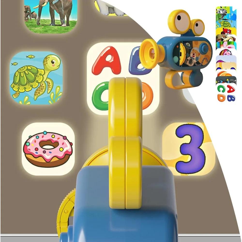 Bebek Oyuncakları Eğitim Projeksiyon Cihazı Küçük Çocuk Oyuncakları Çocuk Oyuncakları Kız Erkek Çocuklar İçin Hayvan Temalı Çoklu Tema ile Yatak Zamanı İçin Projektör Fener