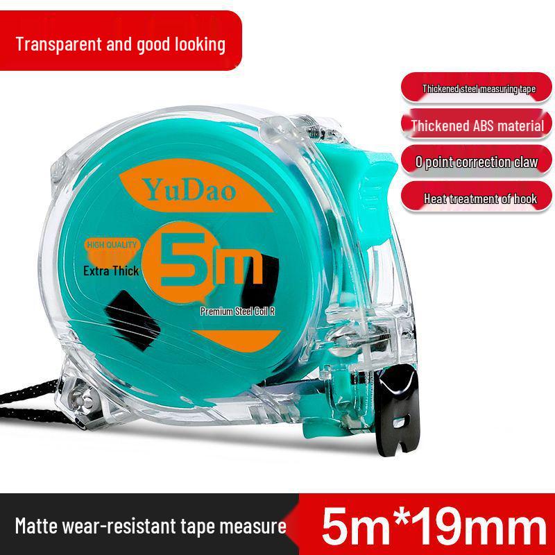 High-Precision Durable Tape Measure, 3m / 5m / 10m, Thickened Drop-Proof Transparent Shell Steel Ruler.