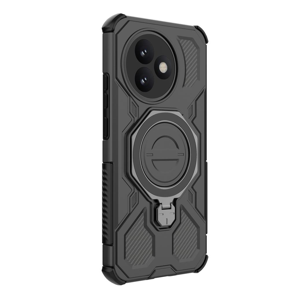 For Xiaomi Redmi K80 Ultra 5G Magnetic Case Rotating Metal Kickstand Shockproof PC+TPU Phone Back Cover